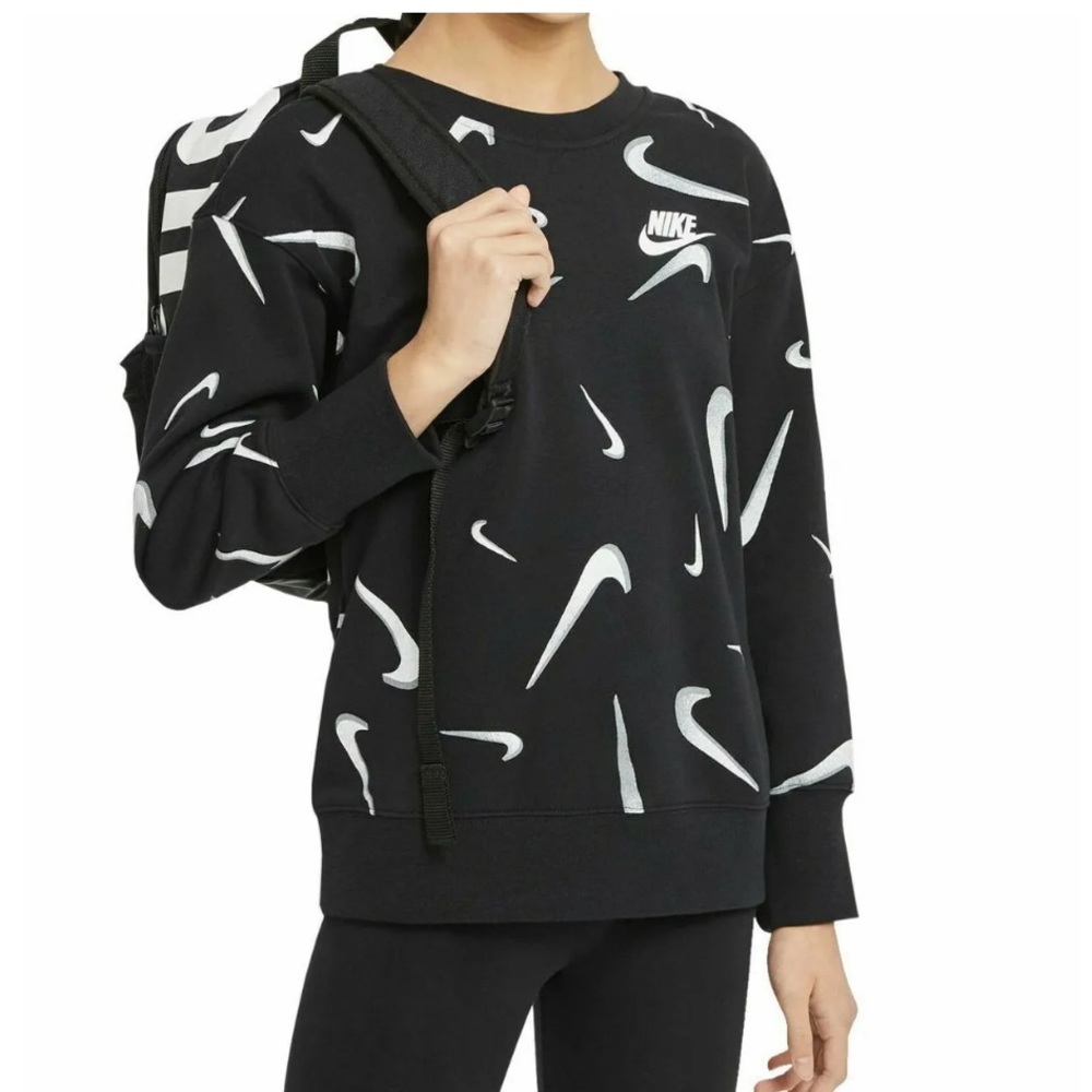 Girls Nike Printed Swooshfetti Sweater